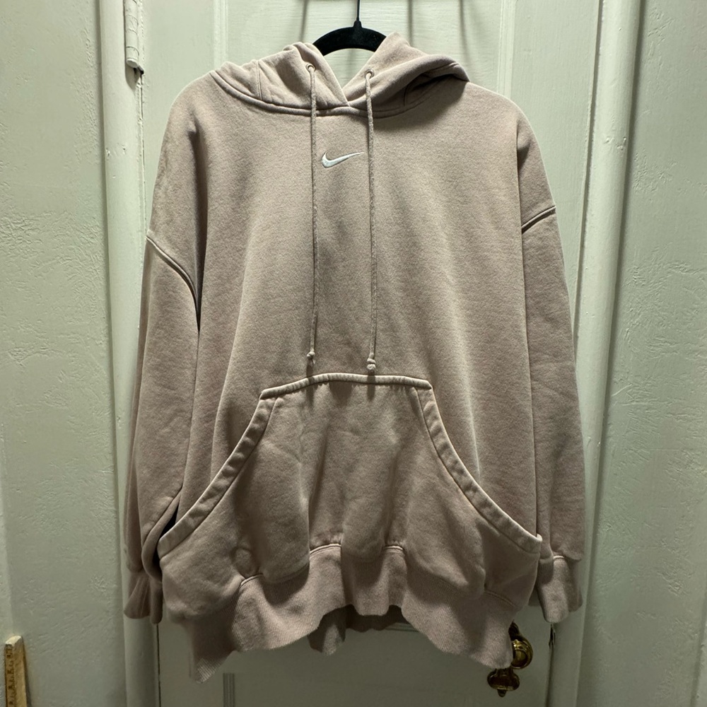 Nike Phoenix Fleece Oversized Pull Over Hoodie (light blush color) Size XL